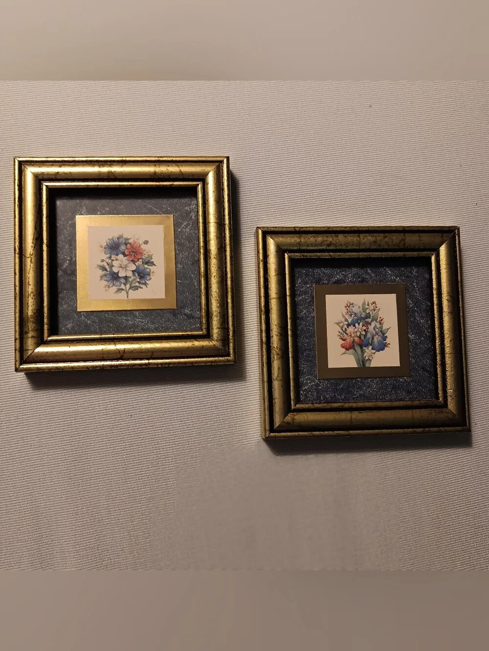 VTG Pretty Petals Collectible Framed Art Prints-Kathy Seek Heartfelt Collection